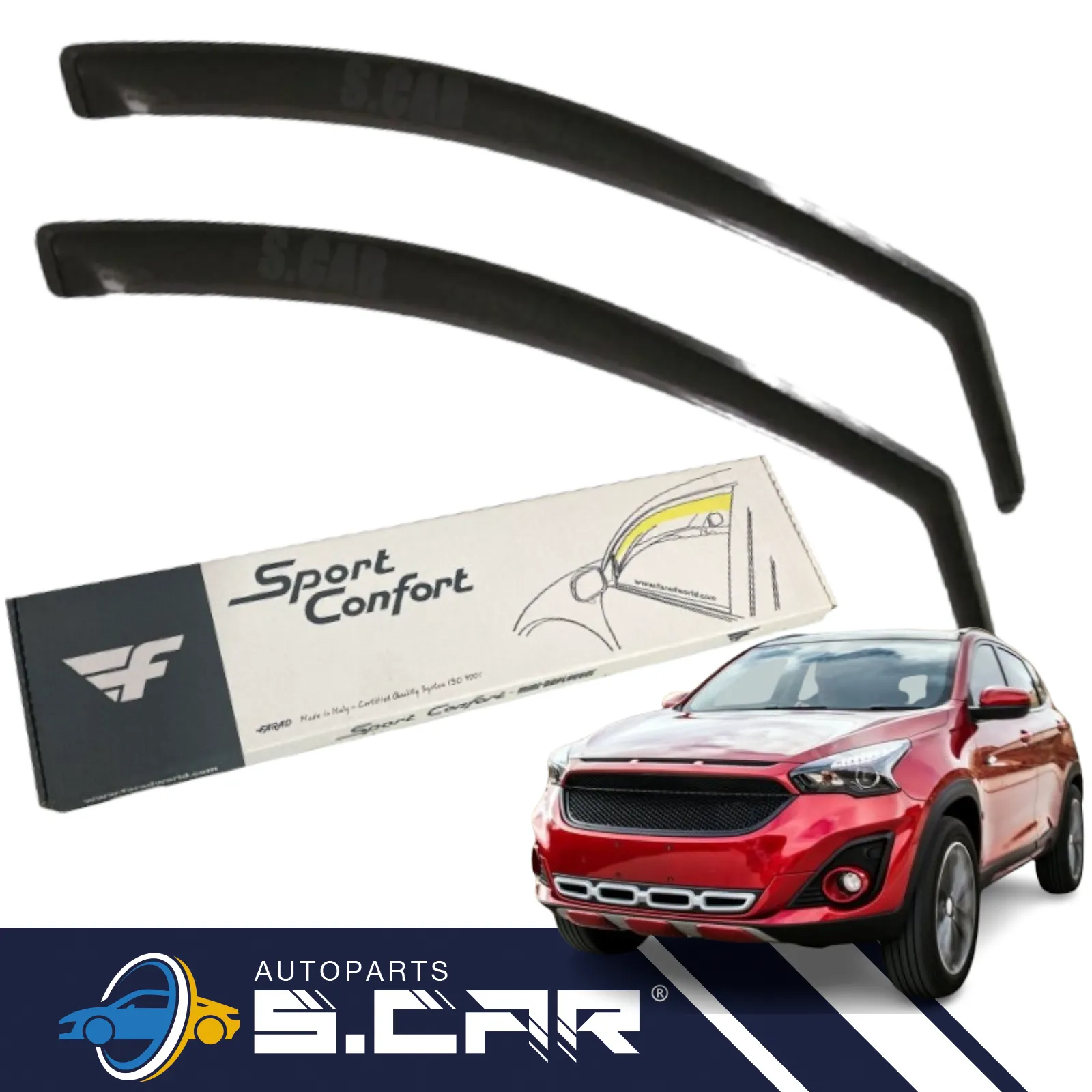 FARAD 2 Deflettori Aria Per Dr F35 Antivento Antiturbo Fume 14228